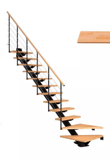 DOLLE SYDNEY - modulové schody 1/4 zat. do 270 cm, zábradlí STYLE 6